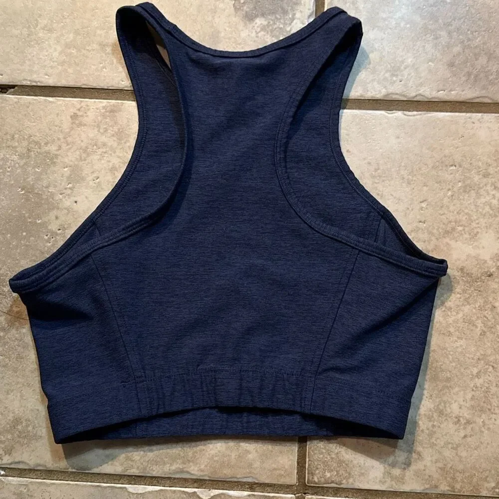 Outdoor voices Athena crop top sports bra size XS women’s navy blue gym athletic